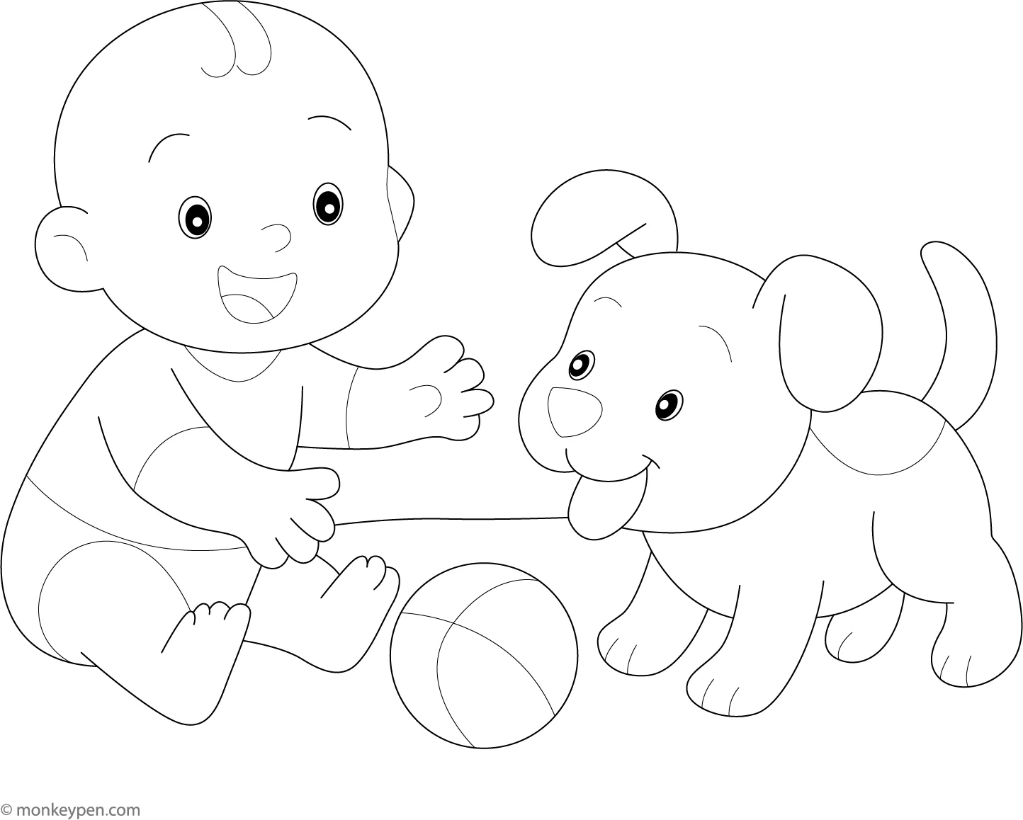 Puppy Coloring Pages – A new puppy tale is awaiting!