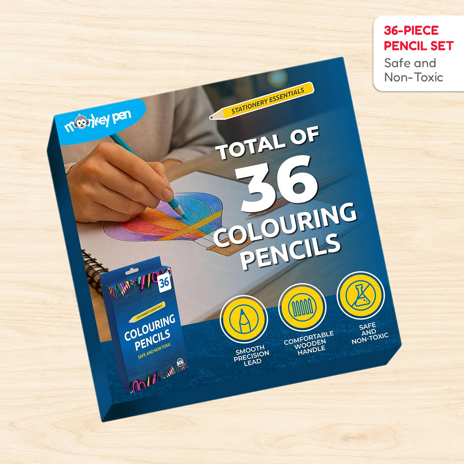 Jumbo Coloring Book Bundle - 5 Themed Printed Books + Free Coloring Pencils Set + Free Shipping - The Perfect Gift for Kids! - Image 6