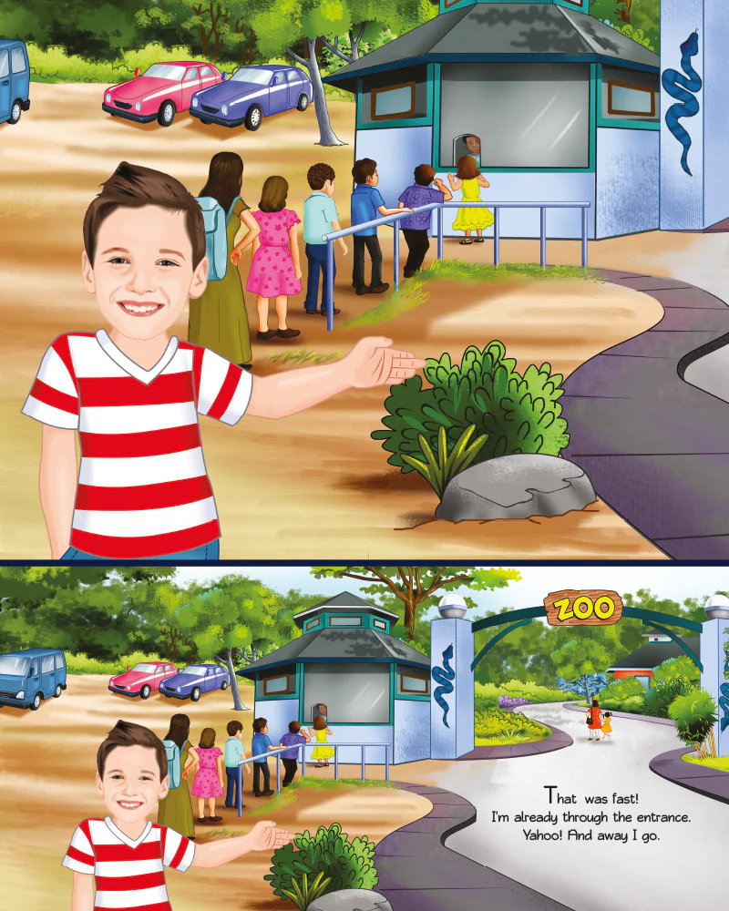 My Selfies At The Zoo | Personalised Children Book - Image 12